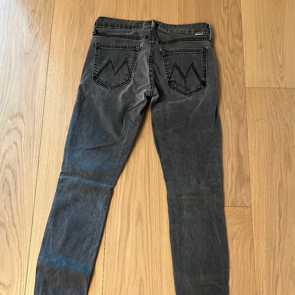 Mother The Looker dark grey skinny jeans size 27